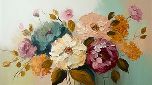 Vintage Flower Painting